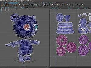 cartoon biped bear 3Dモデル