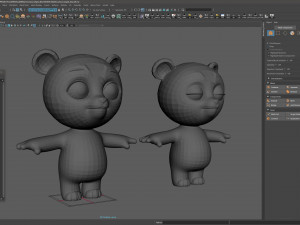 cartoon biped bear 3Dモデル