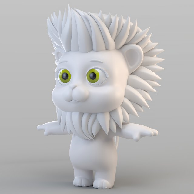 cartoon biped lion Model 3D .c4d .max .obj .3ds .fbx .stl .blend 