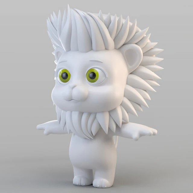 cartoon biped lion 3D Model .c4d .max .obj .3ds .fbx .stl .blend 