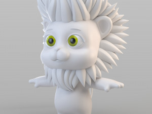 cartoon biped lion Model 3D