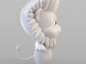 cartoon biped lion Model 3D