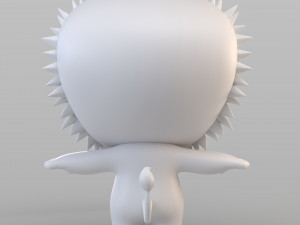 cartoon biped lion Model 3D
