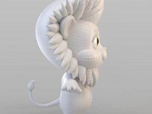 cartoon biped lion 3D Model