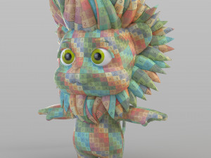 cartoon biped lion Model 3D
