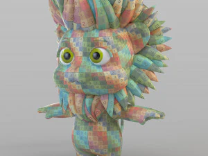 cartoon biped lion 3D Model