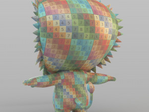cartoon biped lion Model 3D