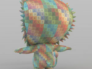 cartoon biped lion 3D Model