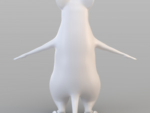 cartoon big mouse 3D Model