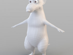 cartoon big mouse 3D Model