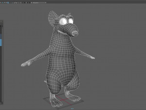 cartoon big mouse 3D Model