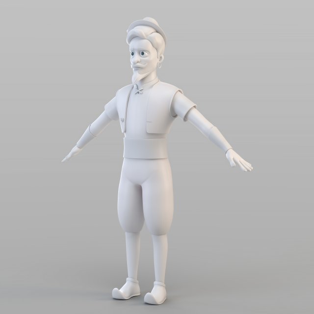 cartoon elite man 3D Модель .c4d .max .obj .3ds .fbx .stl .blend 