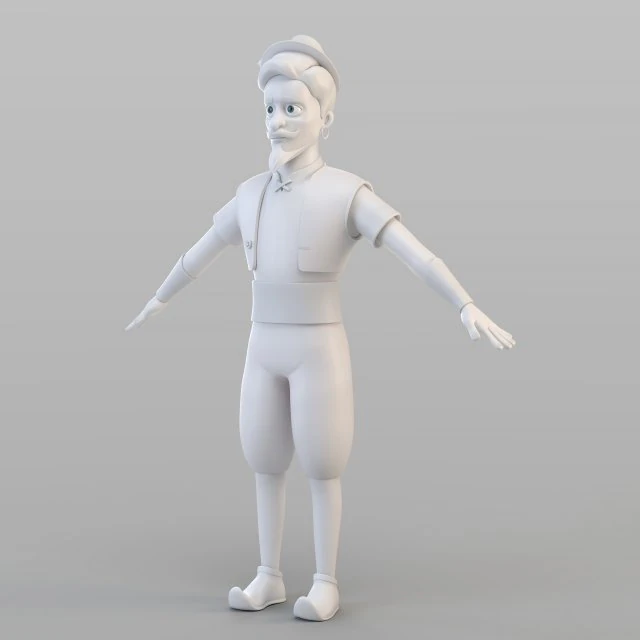 cartoon elite man 3D Model .c4d .max .obj .3ds .fbx .stl .blend 