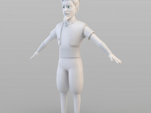 cartoon elite man 3D Model
