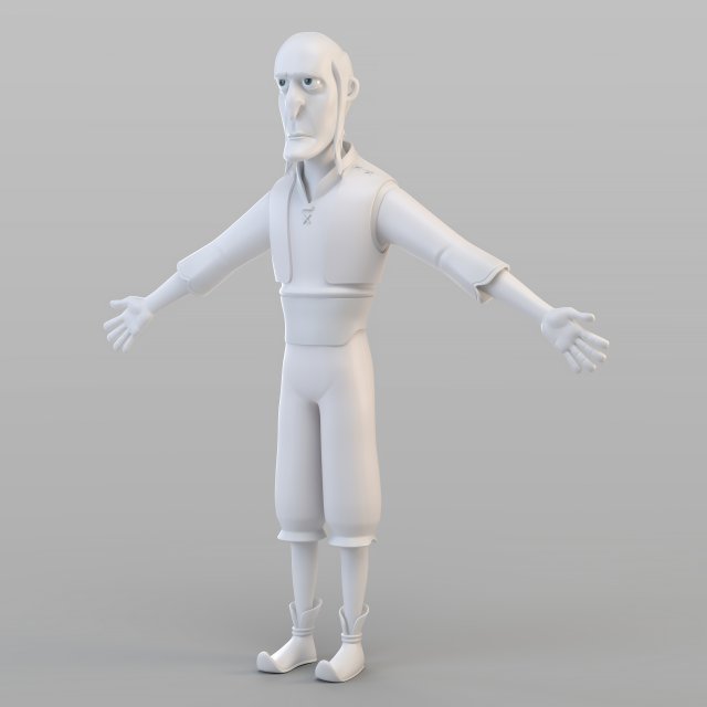 cartoon fraud man 3D Model .c4d .max .obj .3ds .fbx .stl .blend 