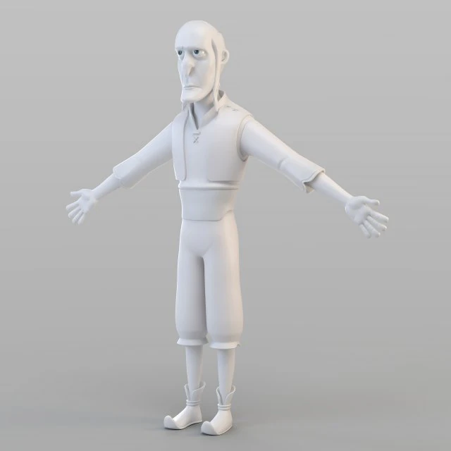 cartoon fraud man 3D Model .c4d .max .obj .3ds .fbx .stl .blend 