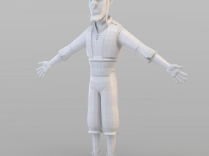 cartoon fraud man 3D Model