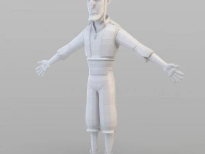 cartoon fraud man 3D Model