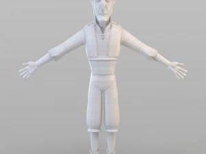 cartoon fraud man 3D Model