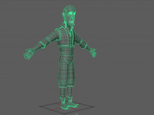 cartoon fraud man 3D Model