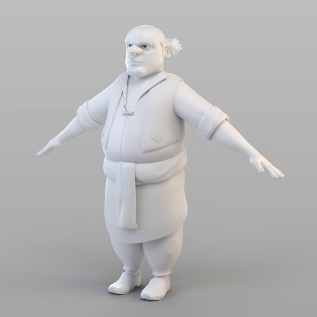 cartoon inkeeper 3D मॉडल .c4d .max .obj .3ds .fbx .stl .blend 