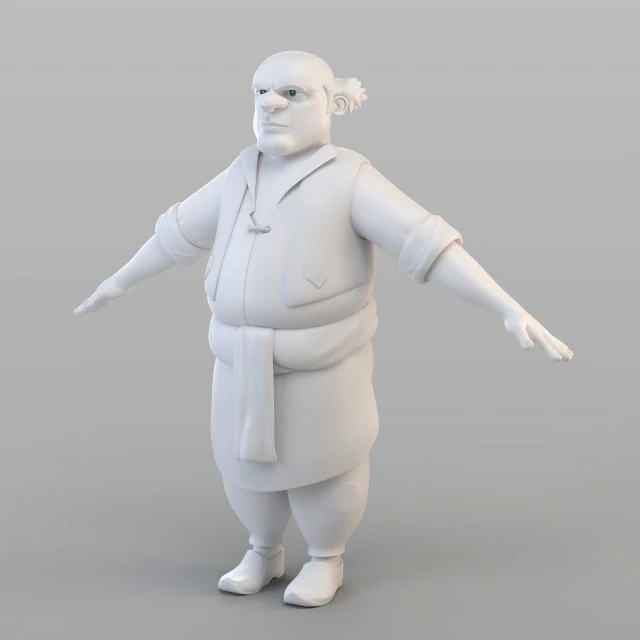 만화 여관 주인 3D 모델 .c4d .max .obj .3ds .fbx .stl .blend 