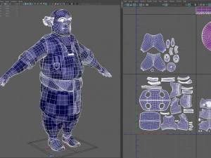 만화 여관 주인 3D 모델