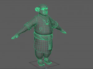 만화 여관 주인 3D 모델