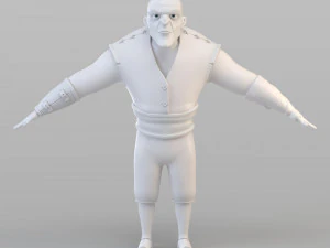 cartoon barbar man 3D Model