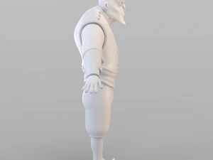 cartoon barbar man 3D Model