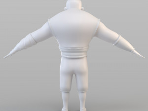 cartoon barbar man 3D Modell