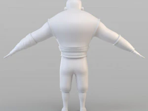 cartoon barbar man 3D Model