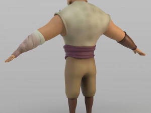cartoon barbar man 3D Model