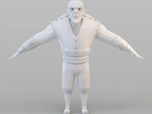 cartoon barbar man 3D Model