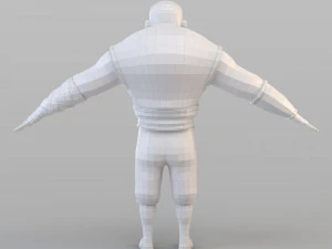cartoon barbar man 3D Model