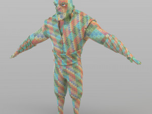 cartoon barbar man 3D Modell