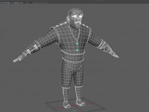 cartoon barbar man 3D Model