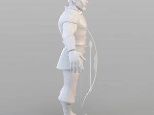 cartoon medieval hunter 3D Model