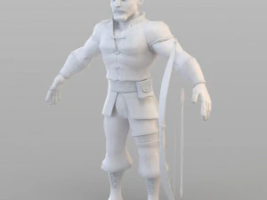 cartoon medieval hunter 3D Model