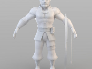 cartoon medieval hunter 3D Model