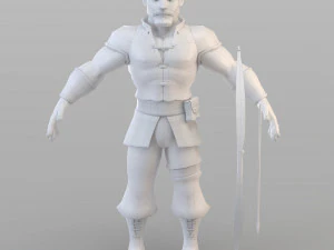 cartoon medieval hunter 3D Model