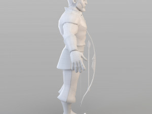 cartoon medieval hunter 3D Model
