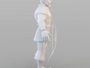 cartoon medieval hunter 3D Model