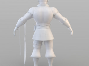 cartoon medieval hunter 3D Model