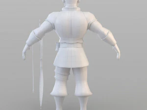 cartoon medieval hunter 3D Model