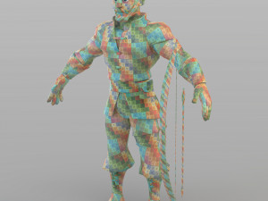 cartoon medieval hunter 3D Model