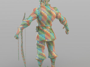 cartoon medieval hunter 3D Model