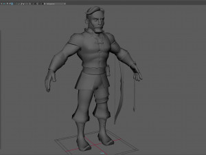 cartoon medieval hunter 3D Model