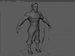 cartoon medieval hunter 3D Model