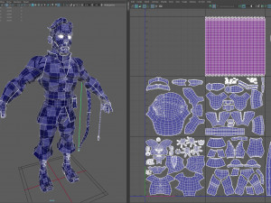 cartoon medieval hunter 3D Model